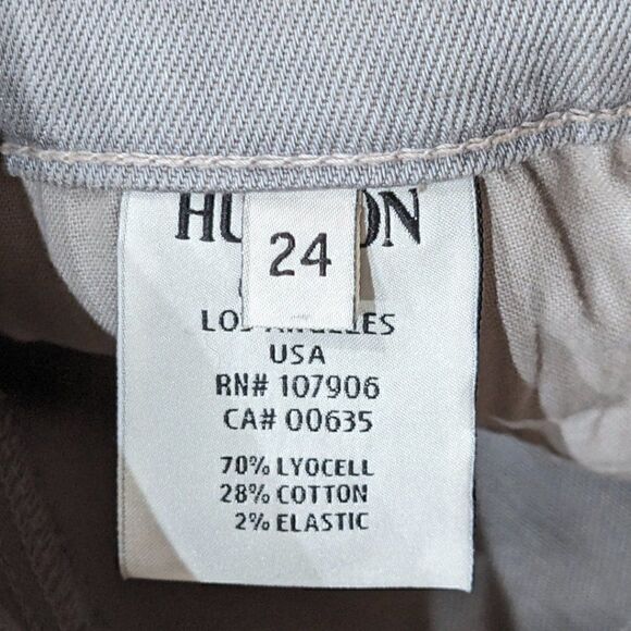 NWT HUDSON Krista Super Skinny Metallic Silver Jeans Womens Size 24 - Picture 8 of 8
